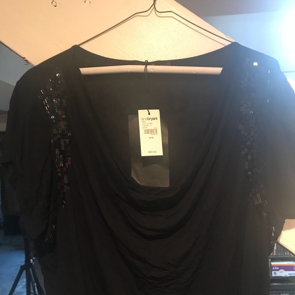 NWT Seven Black Blouse 14/16
